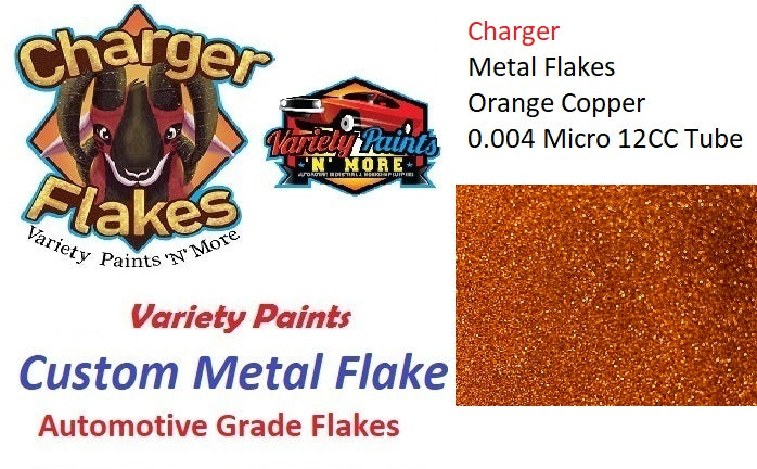 Charger Metal Flakes Orange Copper 0.004 Micro 12CC Tube