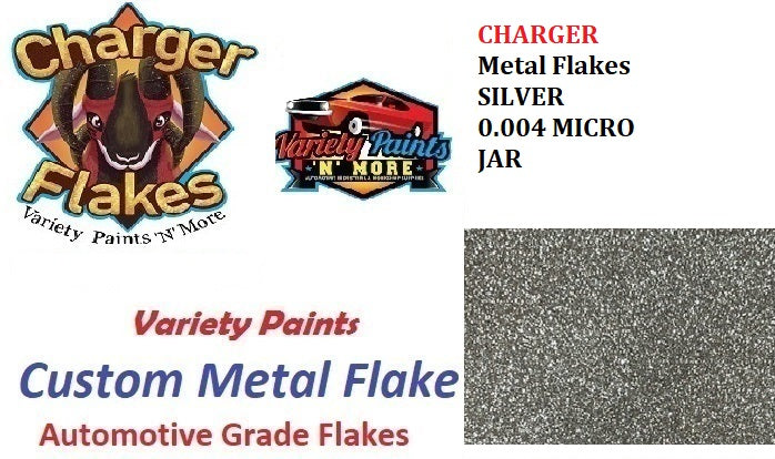 Charger Metal Flakes Silver 0.004 Micro Jar
