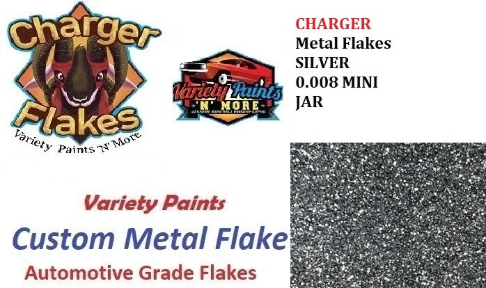 Charger Metal Flakes Silver 0.008 Mini 12cc Tube