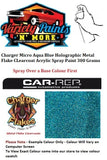 Charger Micro Aqua Blue Holographic Metal Flake CLearcoat Acrylic Spray Paint 300 Grams