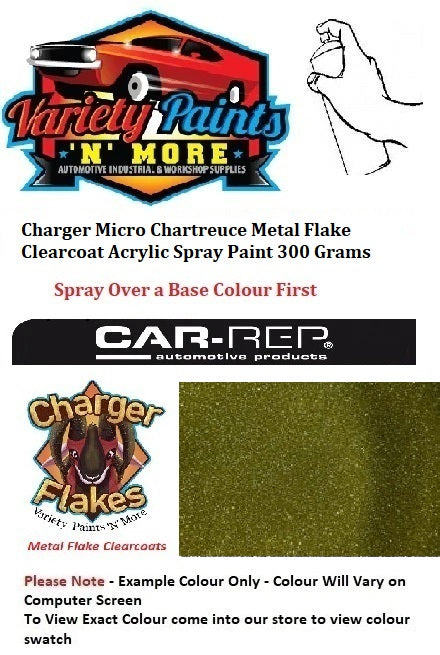 Charger Micro Chartreuce Metal Flake Clearcoat Acrylic Spray Paint 300 Grams