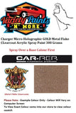 Charger Micro Holographic GOLD Metal Flake CLearcoat Acrylic Spray Paint 300 Grams