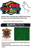 Charger Micro Holographic GREEN Metal Flake CLearcoat Acrylic Spray Paint 300 Grams