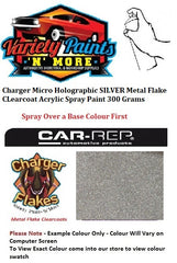 Charger Micro Holographic SILVER Metal Flake CLearcoat Acrylic Spray Paint 300 Grams
