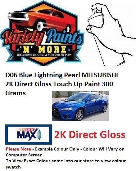 D06 / HT Blue Lightning Pearl MITSUBISHI 2K Direct Gloss Touch Up Paint 300 Grams