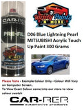 D06 / HT Blue Lightning Pearl MITSUBISHI Acrylic Touch Up Paint 300 Grams