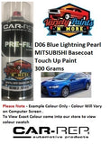 D06 Blue Lightning Pearl MITSUBISHI BASECOAT Touch Up Paint 300 Grams
