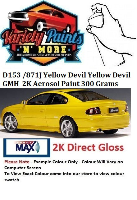 D153 /871J Yellow Devil GMH  2K Aerosol Paint 300 Grams