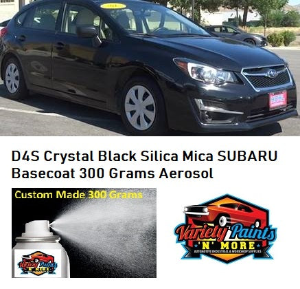D4S Crystal Black Silica Mica Subaru Basecoat Touch Up Paint 300 Grams