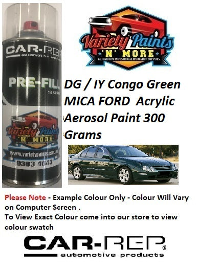 DG / IY Congo Green FORD  Acrylic Aerosol Paint 300 Grams