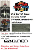 DH6 Grayish Green Metallic Nissan Basecoat Aerosol Paint 300 Grams 