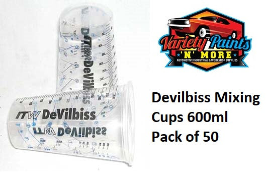 Devilbiss 600ml Mixing Cup Pack of 50 Cups