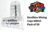 Devilbiss 600ml Mixing Cup Pack of 50 Cups 