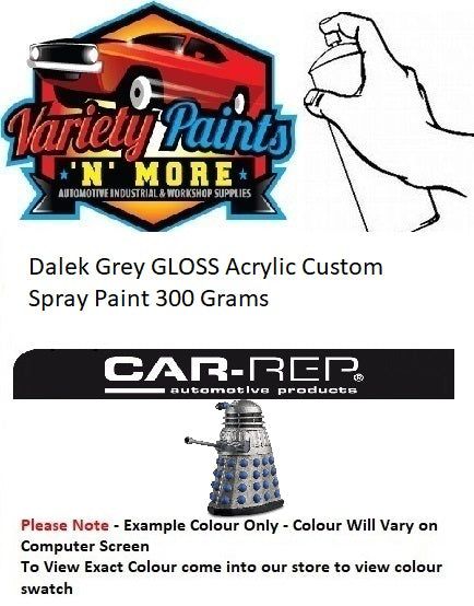 Dalek Grey GLOSS Acrylic Custom Spray Paint 300 Grams