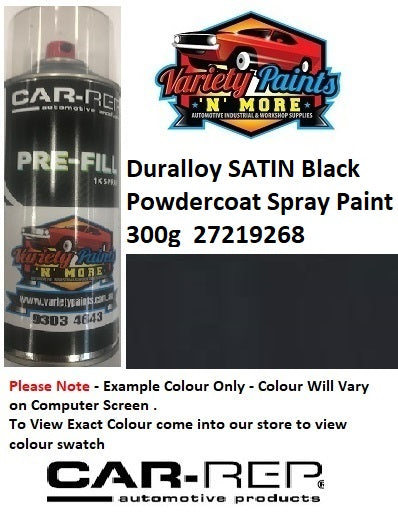 Duralloy Satin Black 27219268  Powdercoat Spray Paint 300g