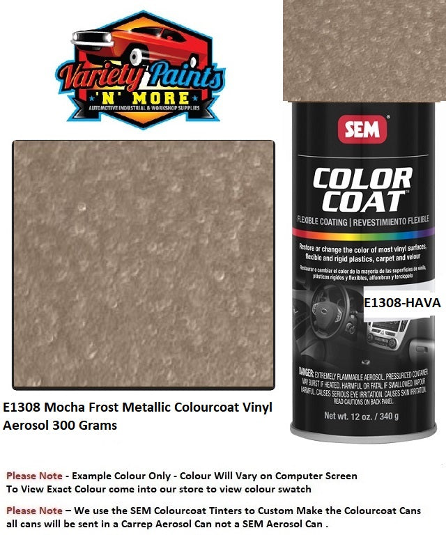 E1308 Mocha Frost Metallic Colourcoat Vinyl Aerosol 300 Grams