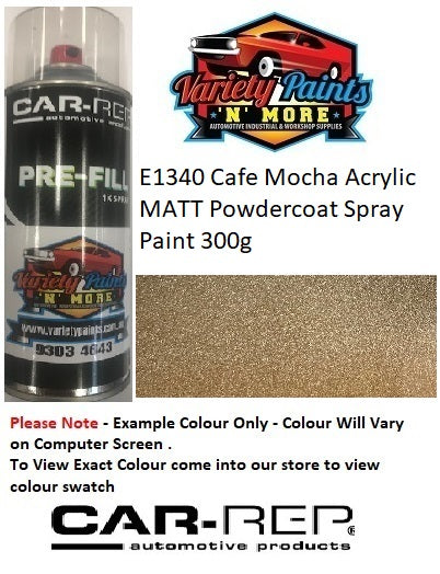 E1340 Cafe Mocha Acrylic MATT Powdercoat Spray Paint 300g