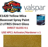 E1420 Yellow Mica Basecoat Spray Paint 862 2K Direct Gloss 2 Litres