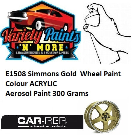 E1508 Simmons Gold  Wheel Paint Colour ACRYLIC  Aerosol Paint 300 Grams