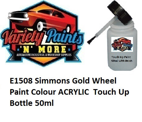E1508 Simmons Gold Wheel Paint Colour ACRYLIC  Touch Up Bottle 50ml