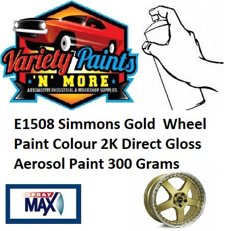 E1508 Simmons Gold  Wheel Paint Colour 2K Direct Gloss Aerosol Paint 300 Grams