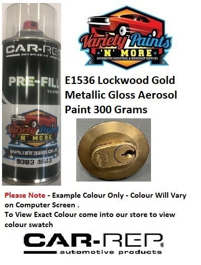 E1536 Lockwood Gold Metallic Gloss Aerosol Paint 300 Grams