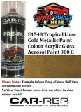 E1548 Tropical Lime Gold Metallic Paint Colour Acrylic Gloss Aerosol Paint 300 Grams