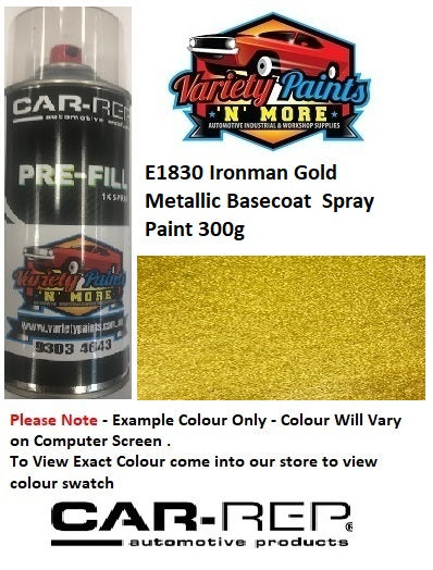 E1830 Ironman Gold Metallic Basecoat  Spray Paint 300g