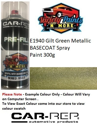 E1940 Gilt Green Metallic BASECOAT Spray Paint 300g