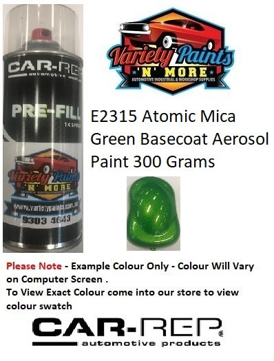 E2315 Atomic Mica Green Basecoat Aerosol Paint 300 Grams