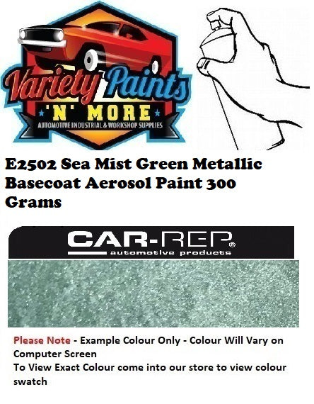 E2502 Sea Mist Green Metallic Basecoat Aerosol Paint 300 Grams
