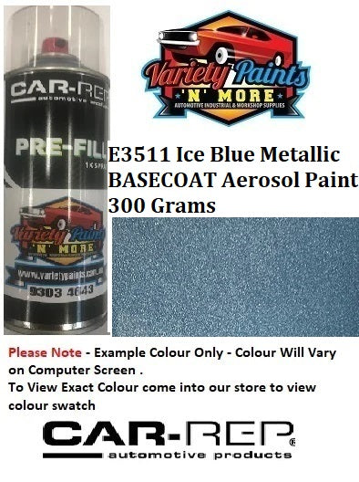 E3511 Ice Blue Metallic BASECOAT Aerosol Paint 300 Grams