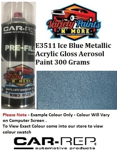 E3511 Ice Blue Metallic ACRYLIC Gloss Aerosol Paint 300 Grams