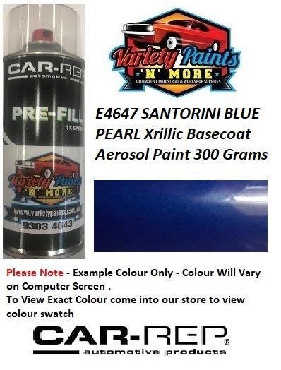 E4647 SANTORINI BLUE PEARL Xrillic Basecoat Aerosol Paint 300 Grams
