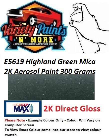 E5619 Highland Green Mica 2K Aerosol Paint 300 Grams