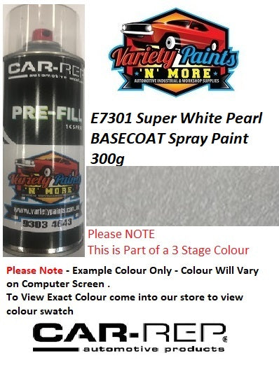 E7301 Super White Pearl BASECOAT Spray Paint 300g