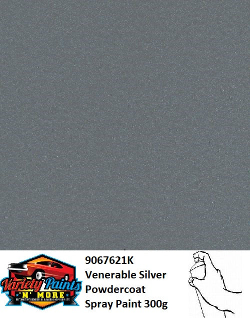 9067621K Venerable Silver Satin Powdercoat Matched Spray Paint 300g 9IS 62A
