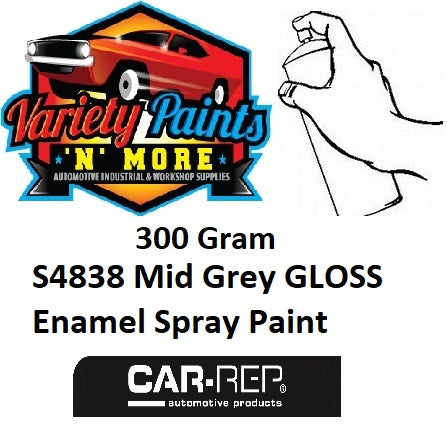 S4838 Mid Grey GLOSS Enamel Spray Paint 300g