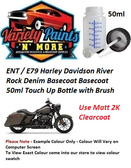 ENT / E79 Harley Davidson River Rock Denim Basecoat 50ml Touch Up Bottle with Brush