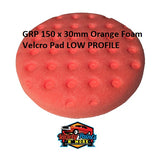 GRP 150 x 30mm Orange Cutting  Foam Velcro Pad LOW PROFILE