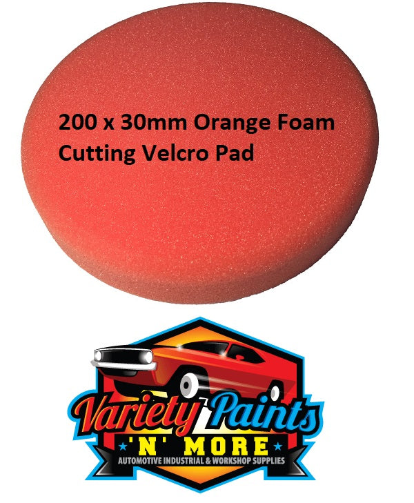 GRP 200MM Velcro Foam Buff Pad Orange -Cutting