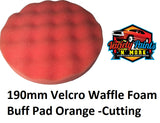 GRP 190mm Velcro Waffle Foam Buff Pad Orange -Cutting 