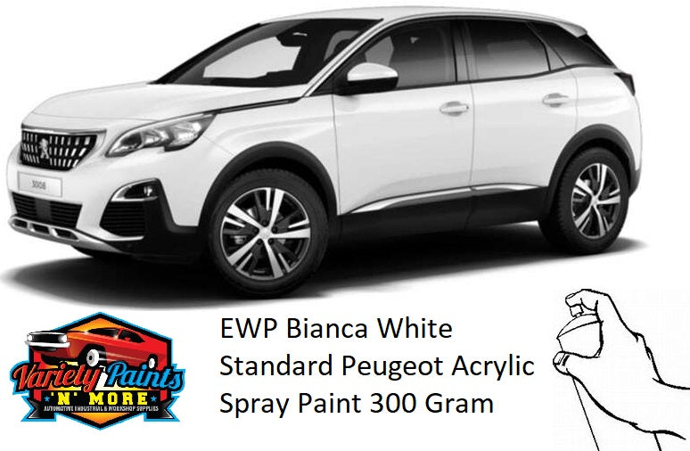EWP Bianca White Standard Peugeot Acrylic Spray Paint 300 Grams