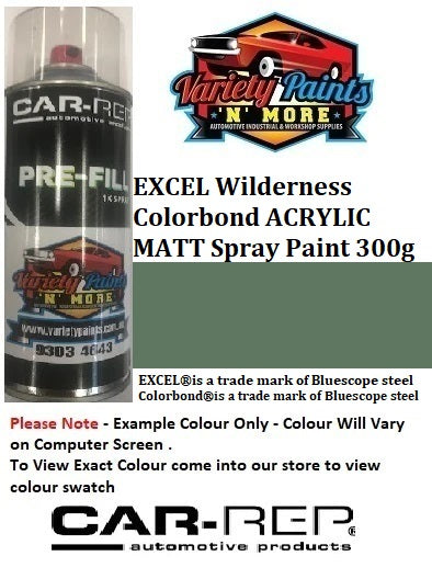 EXCEL Wilderness Colorbond ACRYLIC MATT Spray Paint 300g