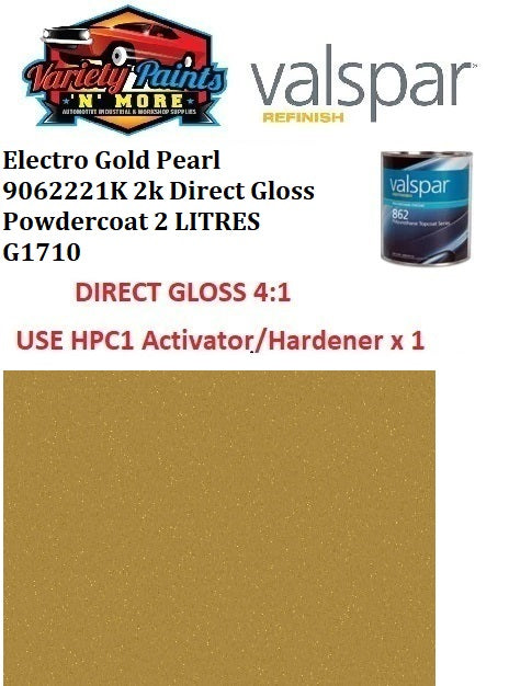 Electro Gold Pearl 9062221K 2K Direct Gloss Powdercoat 2 LITRES G1710