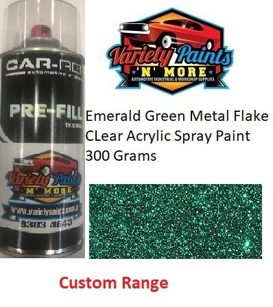 Charger Emerald Green Metal Flake CLear Acrylic Spray Paint 300 Grams