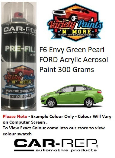 F6 Envy Green Pearl FORD Acrylic Aerosol Paint 300 Grams 1IS 64A