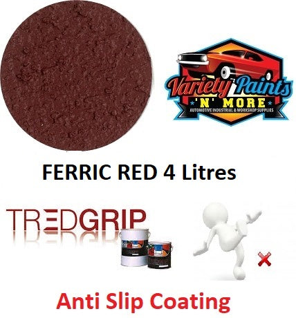 Tredgrip Ferric Red Water Based Non Slip Coating  4 Litres