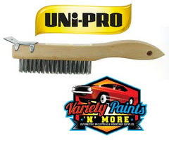 Unipro Wooden Handles 4 Row Wire Brush Scraper
