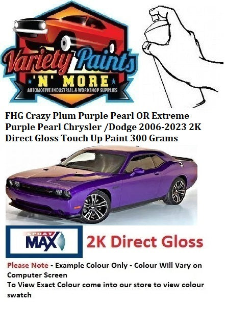 FHG Plum Crazy Purple Pearl/Xtreme Purple Pearl  Chrysler / Dodge 2006-2023 2K Direct Gloss Touch Up Paint 300 Grams